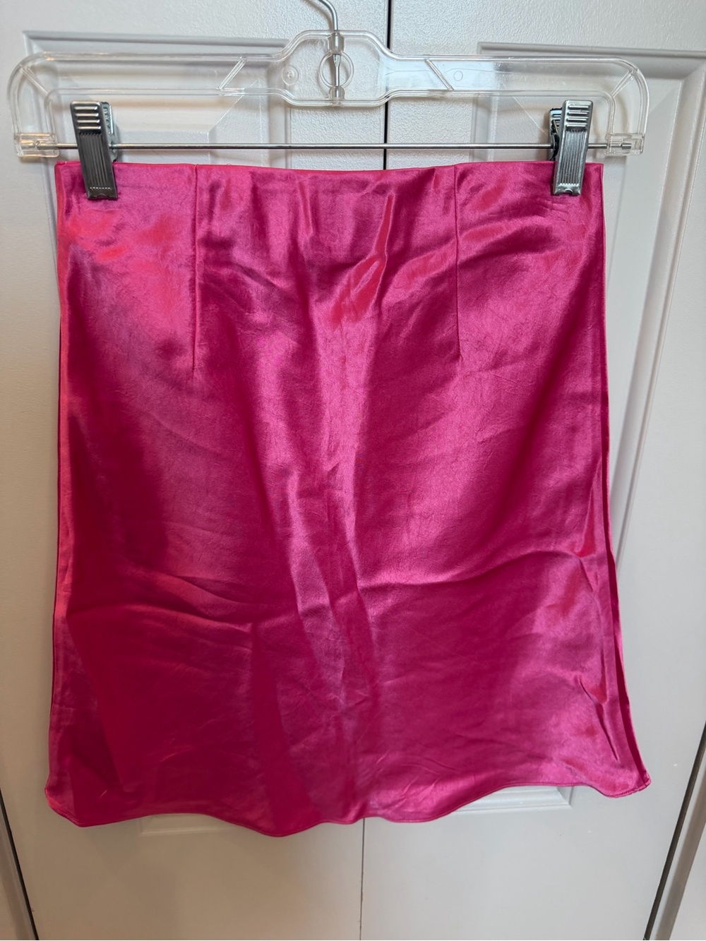 Babaton Satin Hot Pink Mini Skirt